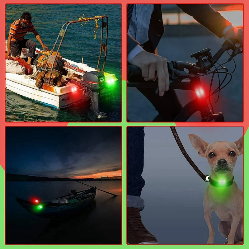 12 X led стаи навигационни светлини за лодки, моторни лодки под наем, лов, нощно бягане, риболов (червен, зелен)