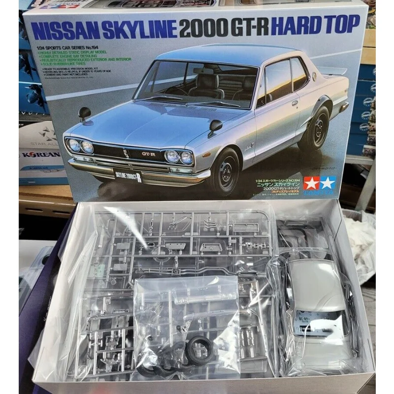 Nissan Skyline 2000 GT-R с твърд покрив Tamiya 1/24 пластмасови сглобяеми конструктори Хоби Статични играчки за възрастни САМ 24194