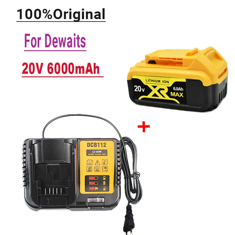 2022 Powtree 6000 mah 18/20-за електрически инструменти Dewalt Батерия за DCB180 DCB181 DCB182 DCB201 DCB201-2 DCB200 DCB200-2 DCB204-2