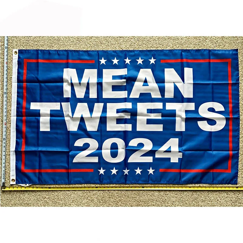 Флаг на Доналд Тръмп БЕЗПЛАТНА ДОСТАВКА Тръмп Спечели зли туитове 2024 Син знак САЩ 3x5 ' yhx0044